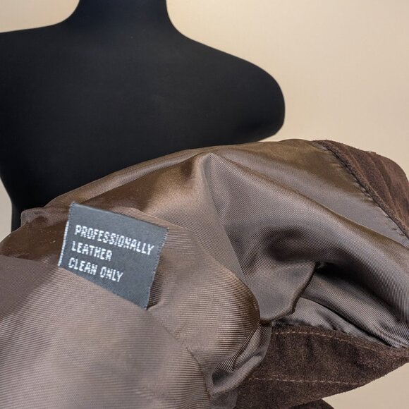 Chocolate Brown Suede Fall Shacket - Women's sz M - Picture 7 of 7